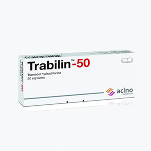 trabilin 50mg capsules per pac 1600