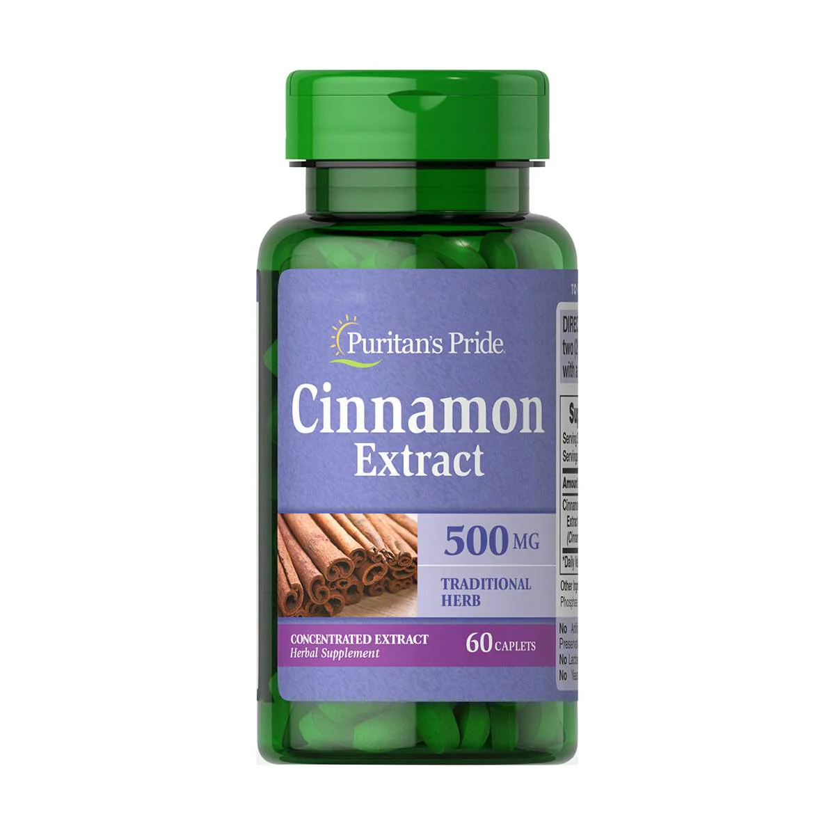 puritan's pride cinnamon extract 500mg *60caplets puritan's pride cinnamon extract 500mg *60caplets