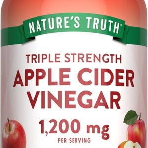 nature's truth apple cider vinegar 1200mg *60capsules
