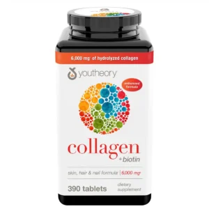 youtheory collagen+biotin 390 tablets